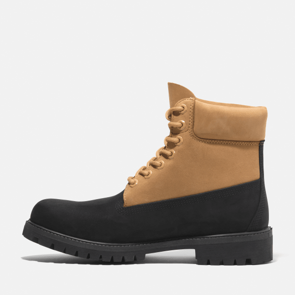 Black and tan timberland boots on sale