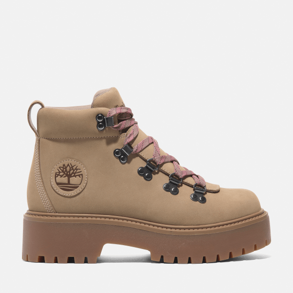 Timberland - Stone Street Hiker met plateauzool en veters voor dames in beige, Vrouw, beige, Grootte: 37