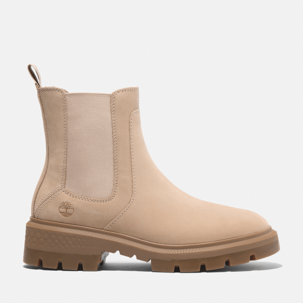 Timberland - Cortina Valley Halfhoge Chelsea Boot voor dames in lichtbeige, Vrouw, beige, Grootte: 36