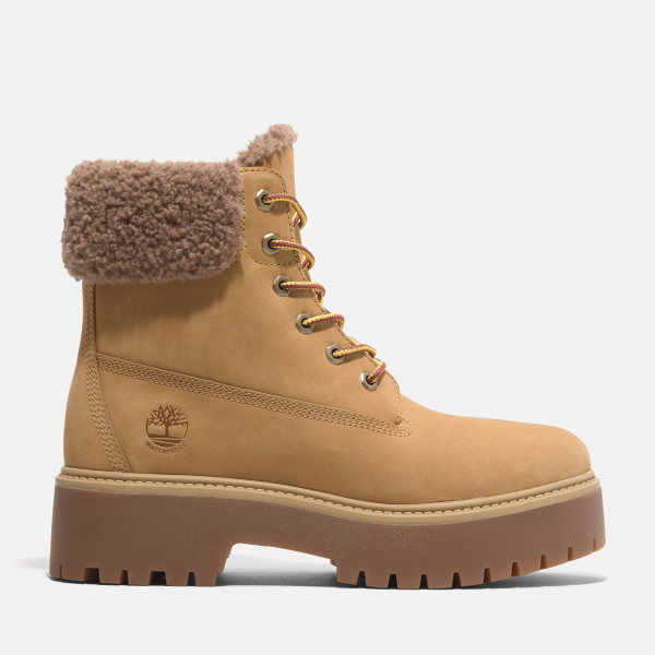 Timberland - Stone Street halfhoge boot met warme voering voor dames in geel, Vrouw, geel, Grootte: 37.5