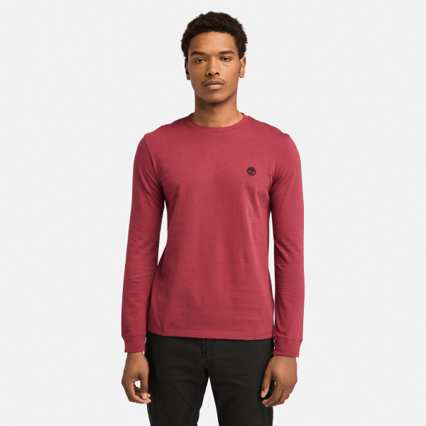 Timberland - Dunstan River T-shirt met lange mouwen voor heren in rood, Man, rood, Grootte: M