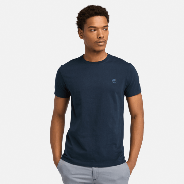 Timberland - Oyster River Chest Logo T-shirt met korte mouwen (slimfit) voor heren in donkerblauw, Man, blauw, Grootte: XL