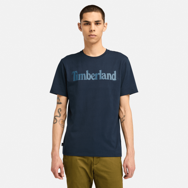 Timberland - Northwood T-shirt met logo voor heren in donkerblauw, Man, blauw, Grootte: L