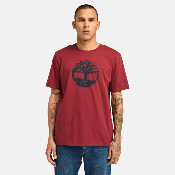 Timberland - Kennebec River T-shirt met logo voor heren in rood, Man, rood, Grootte: 3XL