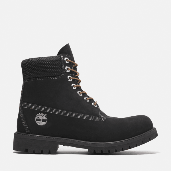 Timberland Premium 6 Inch Lace Up Waterproof Boot for Men in Black