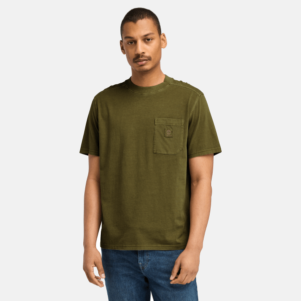 Timberland - Merrymack River T-shirt met borstzakje voor heren in groen, Man, groen, Grootte: L