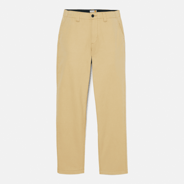 Claremont Brushed Twill Chino Trousers for Men in Beige