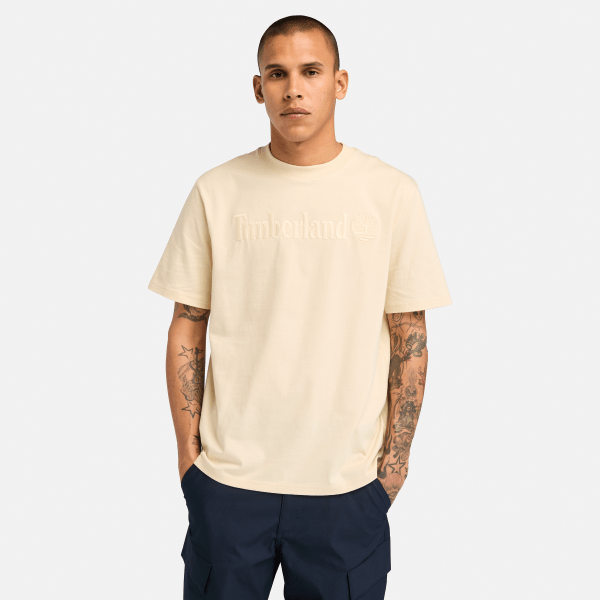 Timberland - Hampthon T-shirt met korte mouwen voor heren in beige, Man, beige, Grootte: S