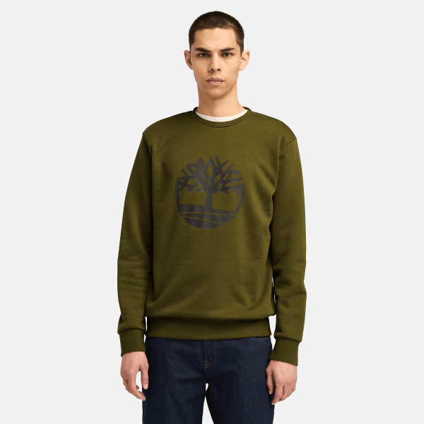 Timberland - Northwood sweatshirt met ronde hals en geborstelde binnenkant voor heren in groen, Man, groen, Grootte: 3XL