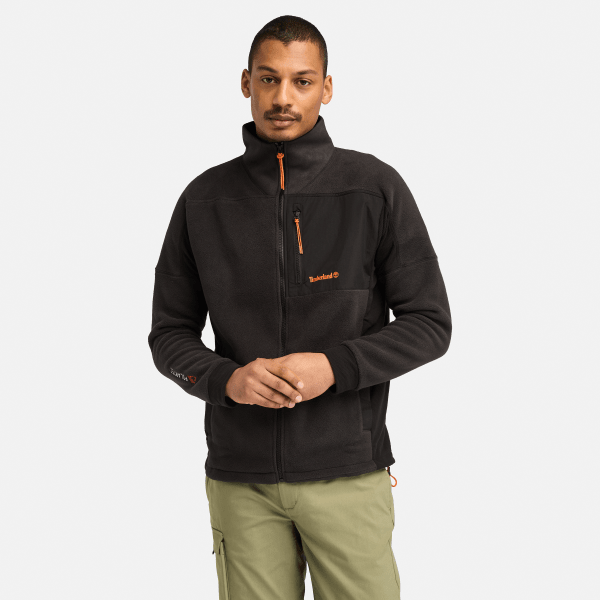 Timberland - Polartec Mix Media Full-Zip Fleece for Men in Black, Man, Black, Size: S