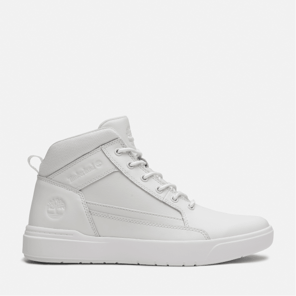 Timberland - Allston Halfhoge Vetersneaker voor heren in wit, Man, wit, Grootte: 49