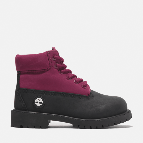 Timberland - Timberland Premium 6-Inch Waterdichte Veterboot voor juniors in zwart/roze, unisex, roze, Grootte: 36