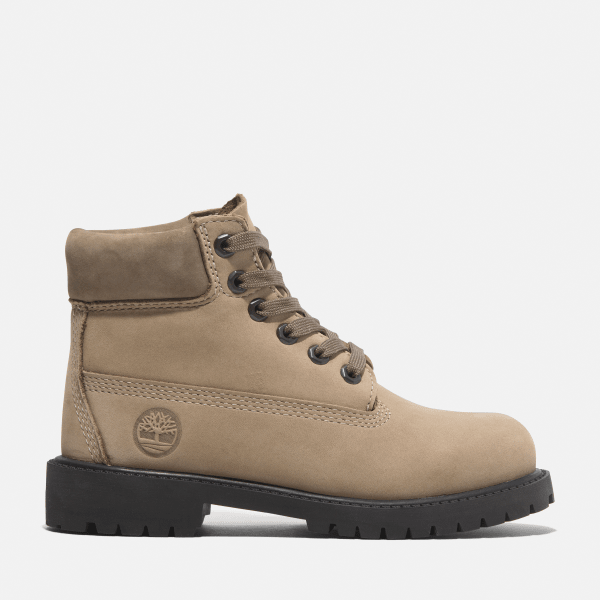 Timberland - Timberland Premium 6-Inch Waterdichte Veterboot voor juniors in beige, unisex, beige, Grootte: 36