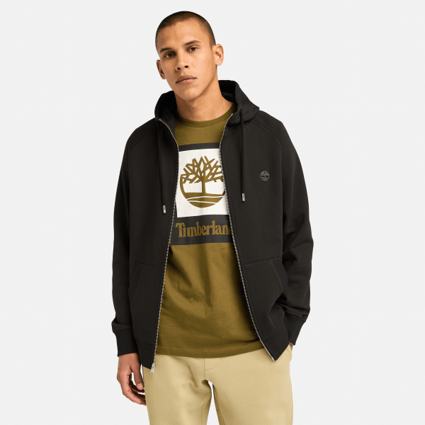 Timberland - Brushed Back Full Zip Hoodie - Hoodie maat S, zwart