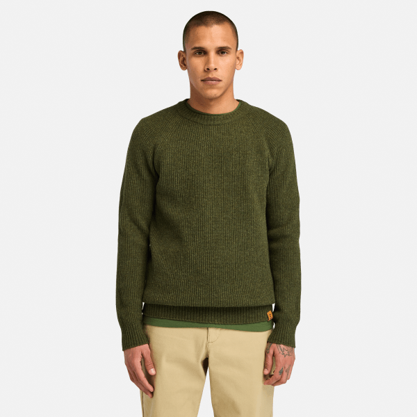 Timberland - Phillips Brook Raglan Sleeve Crewneck Jumper for Men in Dark Green, Man, Green, Size: L