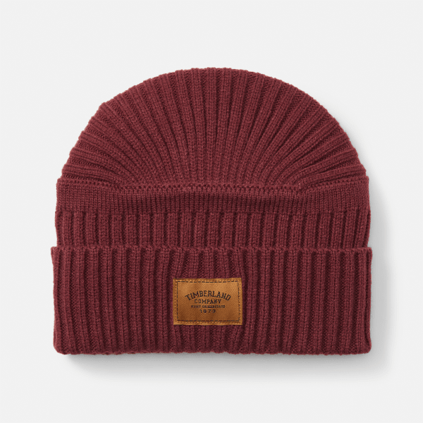 Timberland - Gulf Beach Ribbed Beanie voor heren in rood, Man, rood