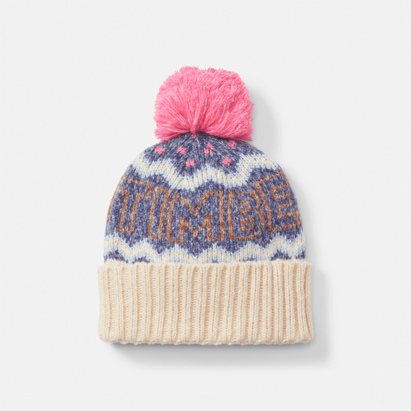 Timberland - Fairisle-muts met omslag voor dames in donkerblauw, Vrouw, blauw