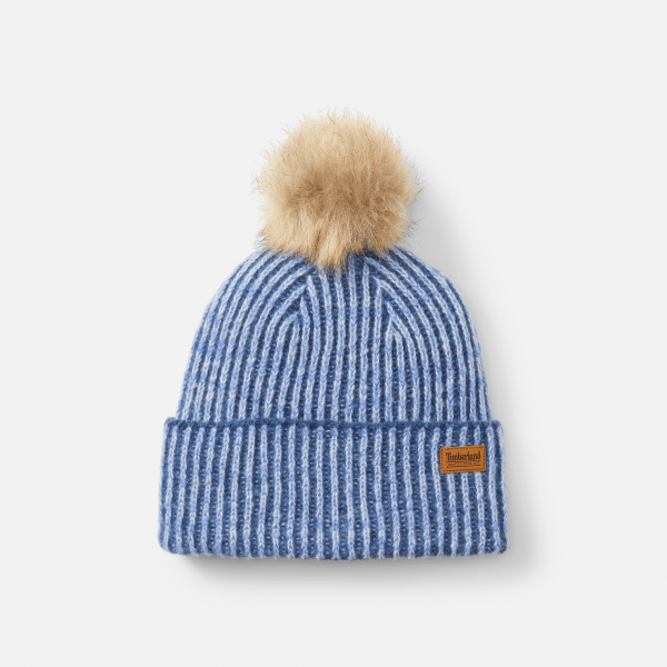 Timberland - Gemêleerde beanie voor dames in blauw, Vrouw, blauw