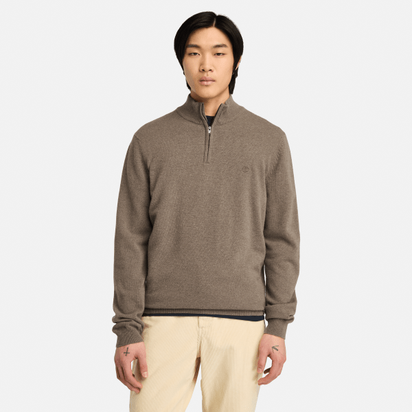 Timberland - Cohas Brook fleecetrui met 1/4 rits voor heren in bruin, Man, bruin, Grootte: XXL