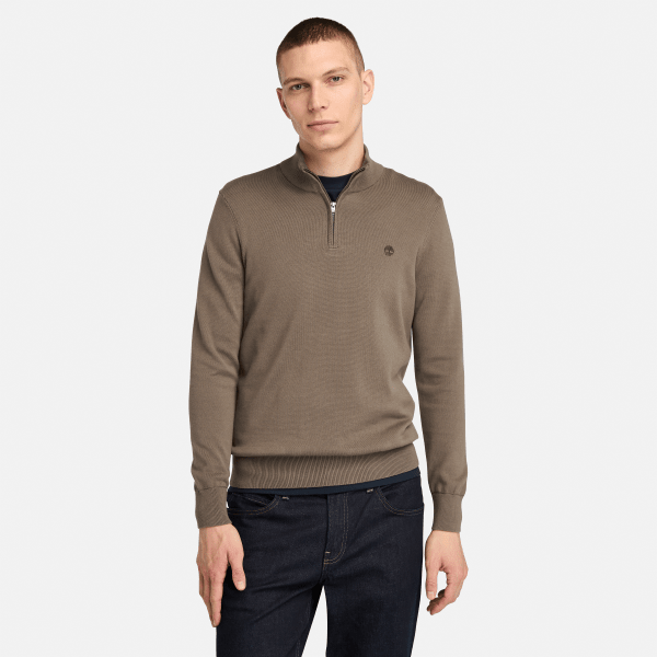 Timberland - Williams River Quarter Zip Jumper for Men in Brown, Man, Brown, Size: S