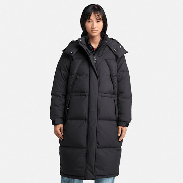 Timberland - Howker Recycled Down Puffer Long Parka for Women in Black, Woman, Black, Size: L