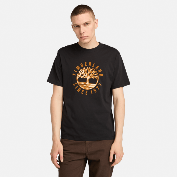 Timberland - T-shirt met feestdagenprint voor heren in zwart, Man, zwart, Grootte: M