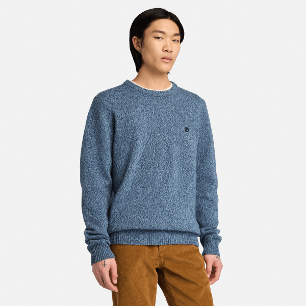 Timberland - Trui met ronde hals van gedraaid garen voor heren in blauw, Man, grijs, Grootte: XL