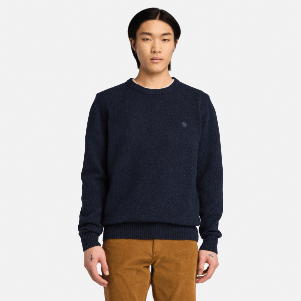 Timberland - Trui met ronde hals van gedraaid garen voor heren in donkerblauw, Man, blauw, Grootte: L
