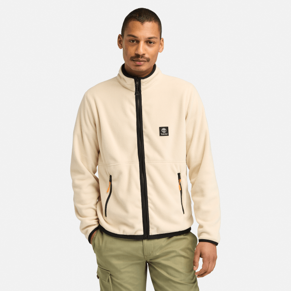 Timberland - Polarfleece met volledige rits voor heren in beige, Man, beige, Grootte: L