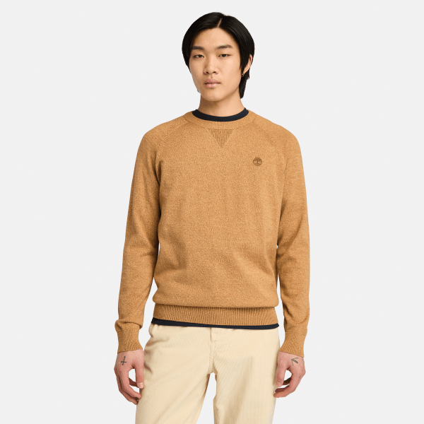 Timberland - Williams River Cotton Raglan Jumper for Men in Light Yellow, Man, Yellow, Size: XXL