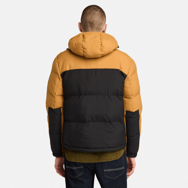 Durable Water Repellent Puffer Jacket for Men in Yellow