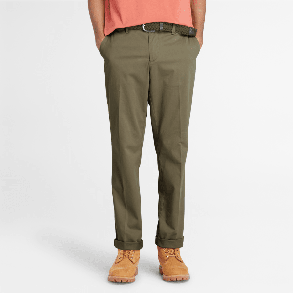 Timberland - Claremont Twill Chino Trouser (Straight) for Men in Green, Man, Green, Size: 32