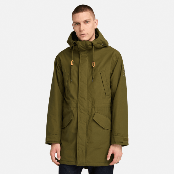 Timberland - Waterdichte Fishtailparka voor heren in groen, Man, groen, Grootte: XXL