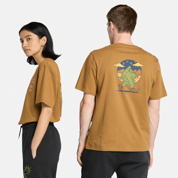 Timberland - All Gender "All Day Outside" T-Shirt in Yellow, Yellow, Size: S