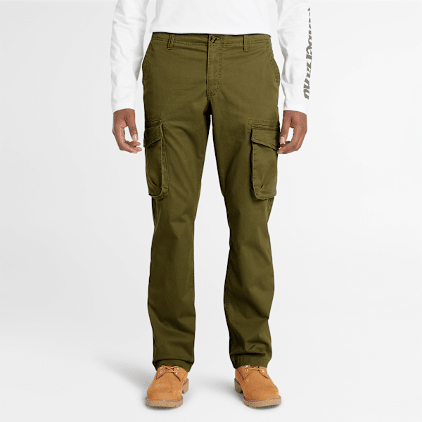 Timberland - Cargobroek van keperstof voor heren in groen, Man, groen, Grootte: 35