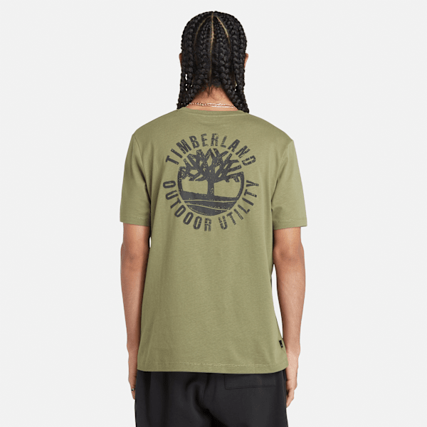 Timberland - T-shirt met Print voor heren in groen, Man, groen, Grootte: M