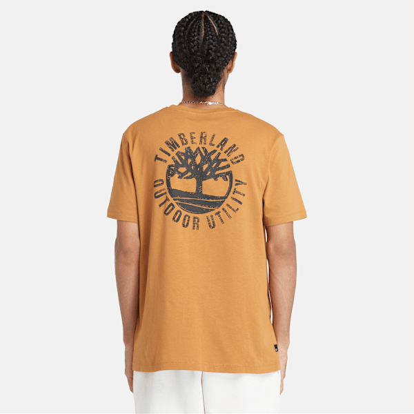 Timberland - T-shirt met Print voor heren in donkergeel, Man, geel, Grootte: L