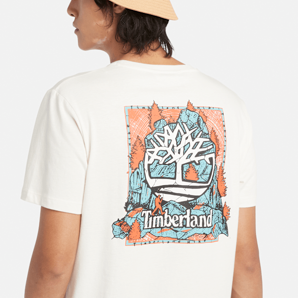 Timberland Back Graphic T-Shirts Mannen op kleur wit, Maat XXL