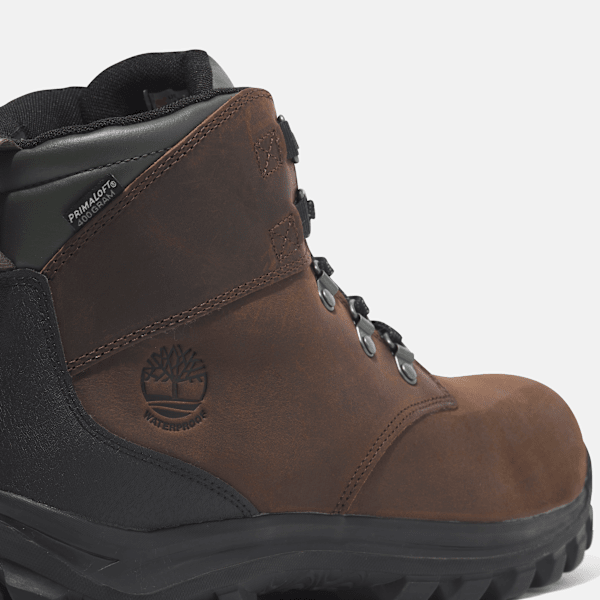 Chillberg Mid Lace Up Waterproof Snow Boot for Men in Dark Brown