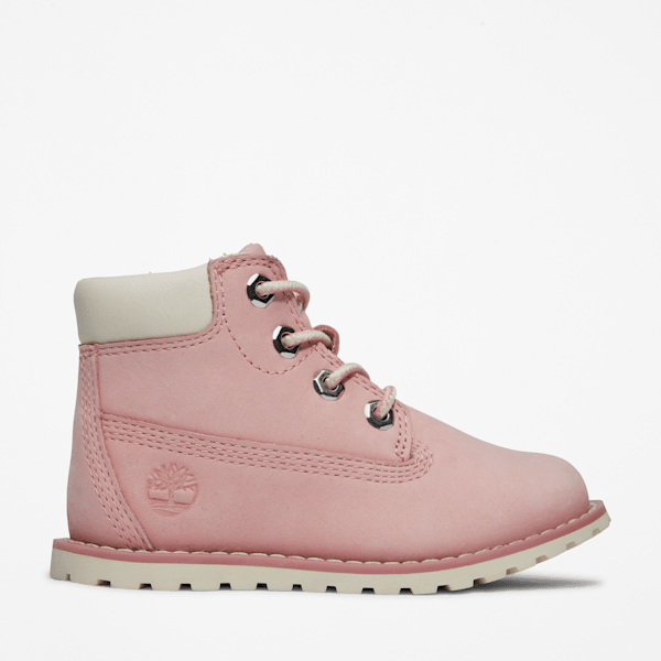 Timberland - Pokey Pine Fluffy-collar Zip Boot voor peuters en kleuters in roze, unisex, roze, Grootte: 22