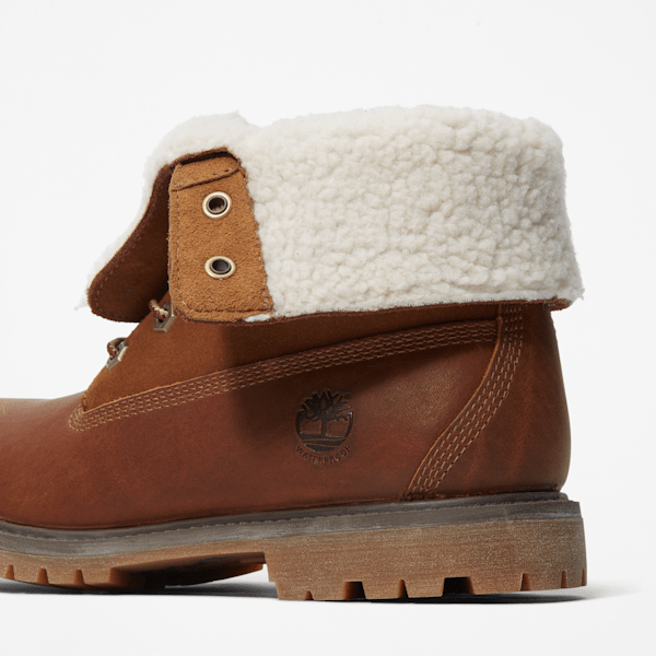 Timberland® Warm-Lined Waterproof Roll-Top Boot for Women in Dark