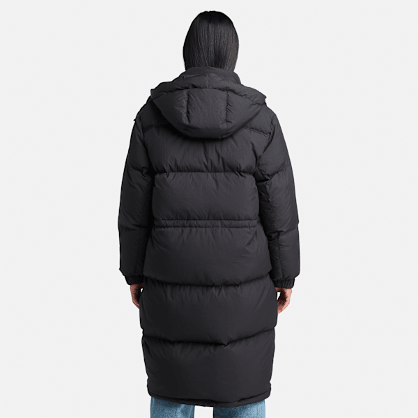 Howker Recycled Down Puffer Long Parka for Women in Black