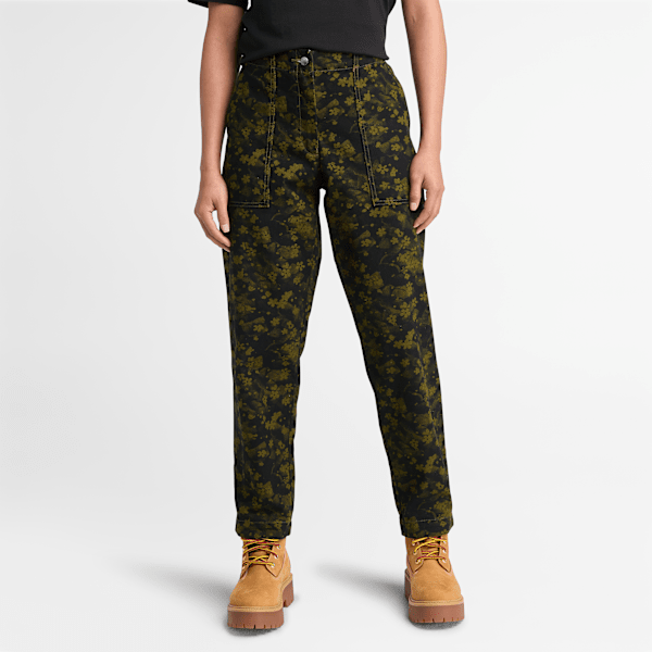 Timberland - Broek met print voor dames in zwart/groen, Vrouw, zwart, Grootte: 29