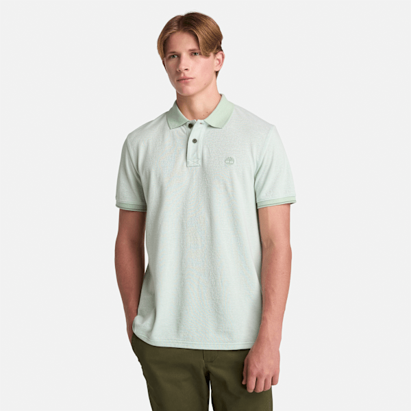 Timberland - Oyster River Oxford Short-Sleeve Polo for Men in Green, Man, Green, Size: L