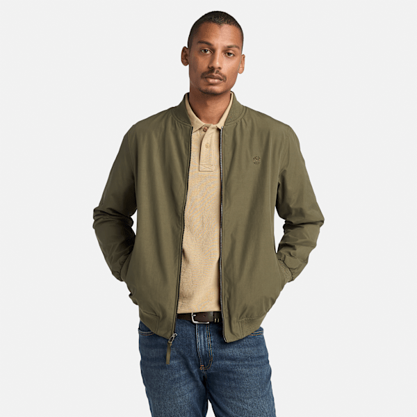 Timberland - Durable Water Repellent Bomber Jacket for Men in Green, Man, Green, Size: 3XL