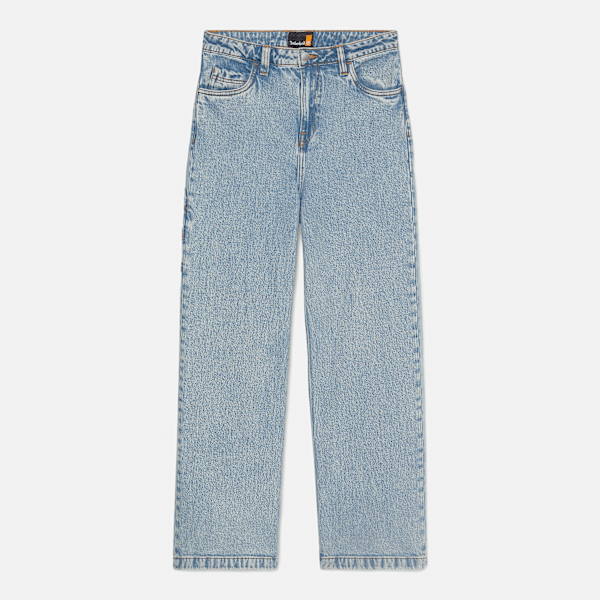 【BAON】[unisex] Demen Banding Carpenter Wide Denim PT VANS Kids Union Relaxed Denim Carpenter Pant Gr Stone Wash