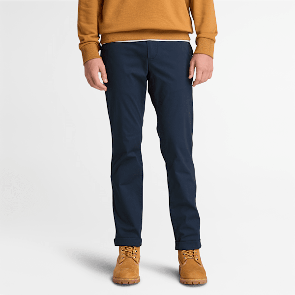 Timberland - Topsfield Straight Fit Twill Chino Trouser for Men in Dark Blue, Man, Blue, Size: 38