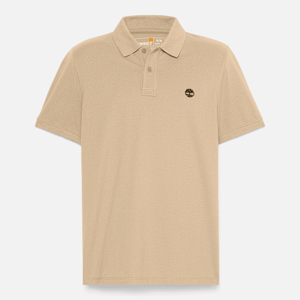 Millers River Pique Polo Shirt for Men in Beige