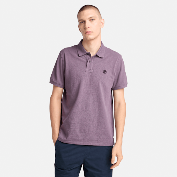 Timberland - Millers River Pique Polo Shirt for Men in Purple, Man, Purple, Size: 3XL