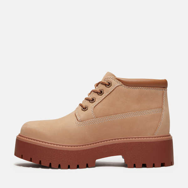 Wasserdichter Stone Street Chukka mit Plattform fur Damen in Beige